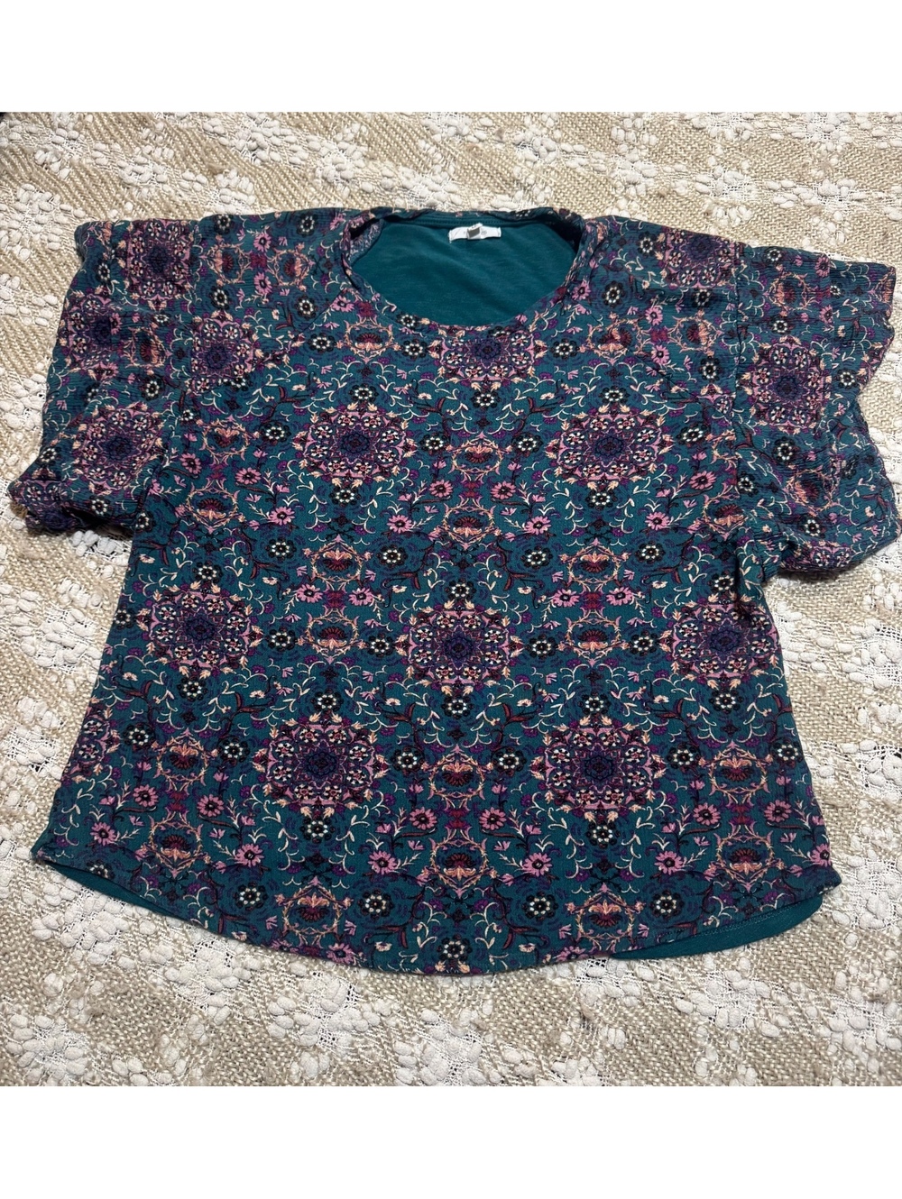 Maurices Bohemian style Floral print top Size M